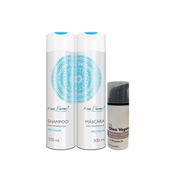 Imagen de Shampoo Sin Sal Aqua Thermal Pro Color 300ml + Acondicionador Sin Sal Cuidado Color 300ml + Óleo Riviera Ka 30ml