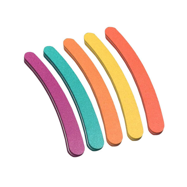 Imagen de Pack 50 Limas Banana Colores Super Acolchonada 18cm Manicura