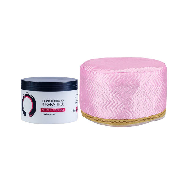 Imagen de Concentrado Keratina Control Riviera 350gr + Gorra Térmica Eléctrica Rosa 220V