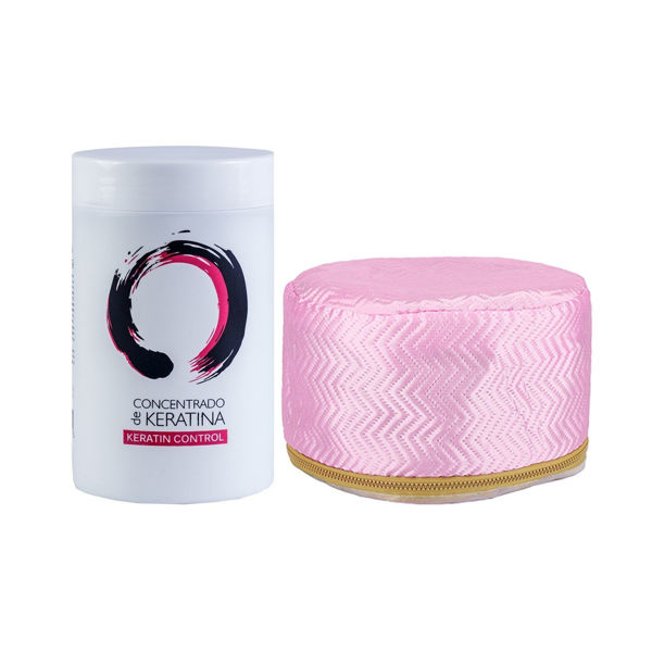 Imagen de Concentrado De Keratina Riviera Ka 1kg + Gorra Térmica Eléctrica Rosa 220V