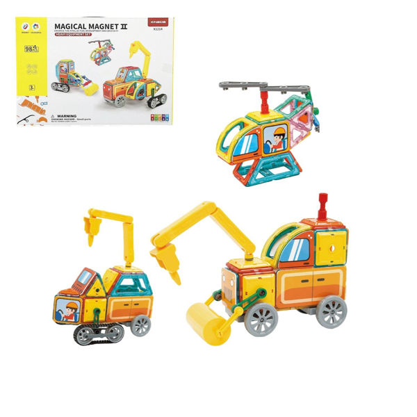 Imagen de Juego Para Armar De 98 Piezas Figuras Magnética Construcción