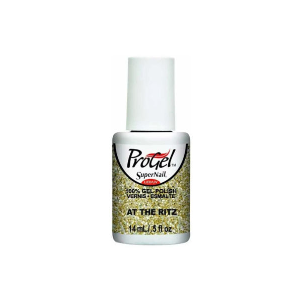 Imagen de Esmalte De Uñas Gel Semipermanente Supernail Glitter Dorado