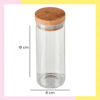 Imagen de Frasco De Vidrio Cilíndrico Con Tapa De Madera 8x18cm 820ml