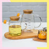 Imagen de Aceitera de Vidrio Graduada Con Asa Y Tapa De Madera 550ml