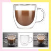 Imagen de Taza Jarra De Vidrio Doble Pared Con Asa Para Té Café 150ml