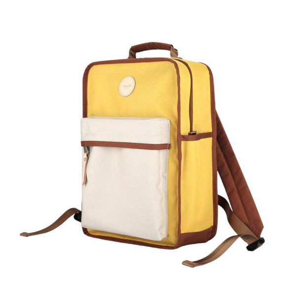 Imagen de Mochila Impermeable Himawari Mod 0827 Color Mostaza Y Beige