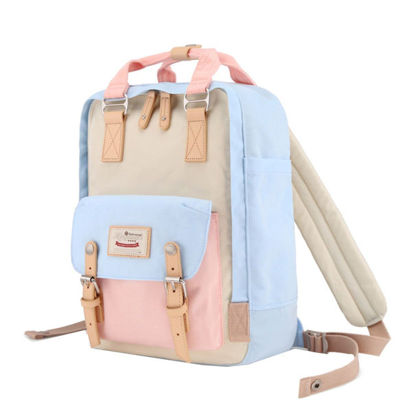 Imagen de Mochila Bolso Impermeable Himawari Mod 188L Rosa Y Celeste