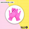 Imagen de Guantes De Nitrilo Descartables Rosa 10 Pares Talle S