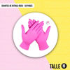 Imagen de Guantes De Nitrilo Descartables Rosa 50 Pares Talle M