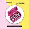 Imagen de Maletin Organizador Para 34 Esmaltes Y Acetona Rosa Dompel