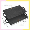 Imagen de Plancha Sarten Bifera Grill Reversible Hierro Con Asas 42cm