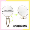 Imagen de Espejo Doble Cara Para Maquillaje 15cm Diámetro Dorado