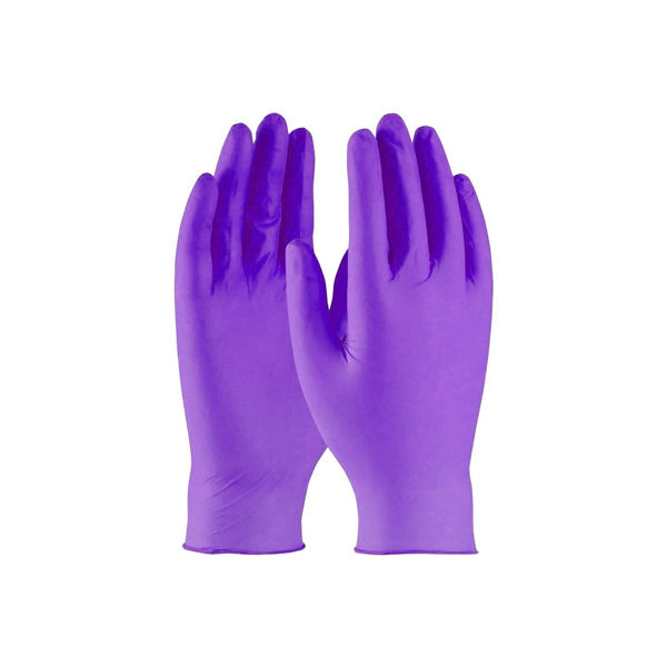 Imagen de Guantes De Nitrilo Descartables Violeta 10 Pares Talle S