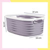 Imagen de Canasto Organizador Plastico Pvc Con Asas Mediano 37cm X 24cm X 15cm