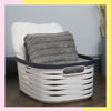 Imagen de Canasto Organizador Plastico Pvc Con Asas Mediano 37cm X 24cm X 15cm