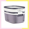 Imagen de Canasto Organizador Plastico Pvc Con Asas Mediano 37cm X 24cm X 15cm