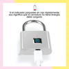 Imagen de Candado Electrónico Con Huella Dactilar Recargable Plateado