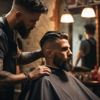 Imagen de Capa De Corte De Pelo De Tafeta Liso Peluquería Barberia