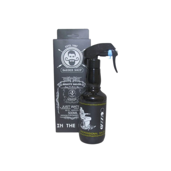 Imagen de Mojador Pulverizador Botella Barber Shop Negro En Caja 400ml
