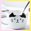 Imagen de Set Taza Cerámica Diseño Gatito 180ml + Plato + Cuchara 15cm