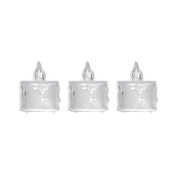 Imagen de Pack 3 Velas De Luz Led Acrílicas Luz Cálida 3,5cm X 5cm