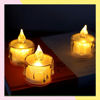 Imagen de Pack 12 Velas De Luz Led Acrílicas Luz Cálida 3,5cm X 5cm