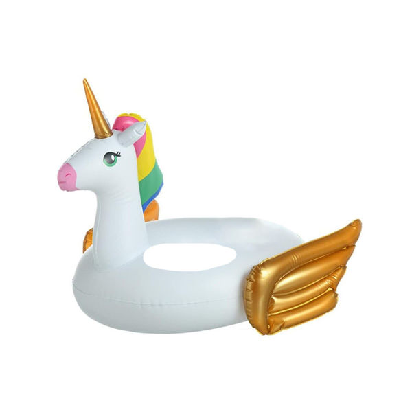 Imagen de Salvavidas Flotador Inflable Unicornio Playa Piscina 48cm