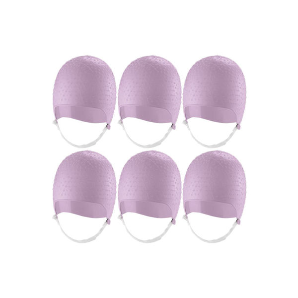 Imagen de Pack 6 Gorras De Silicona Dompel Rosa Para Mechas Reflejos