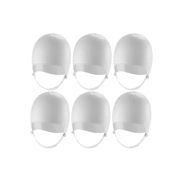 Imagen de Pack 6 Gorras De Silicona Dompel Blancas Para Mechas Reflejo