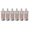 Imagen de Pack 6 Velas De Luz Led Diamantada 5cm Ancho X 15cm Alto