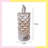 Imagen de Pack 6 Velas De Luz Led Diamantada 5cm Ancho X 15cm Alto