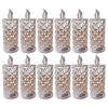Imagen de Pack 12 Velas De Luz Led Diamantada 5cm Ancho X 12cm Alto