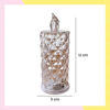 Imagen de Pack 12 Velas De Luz Led Diamantada 5cm Ancho X 12cm Alto