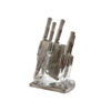 Imagen de Set De 5 Cuchillos De Acero Inoxidable + Base Transparente