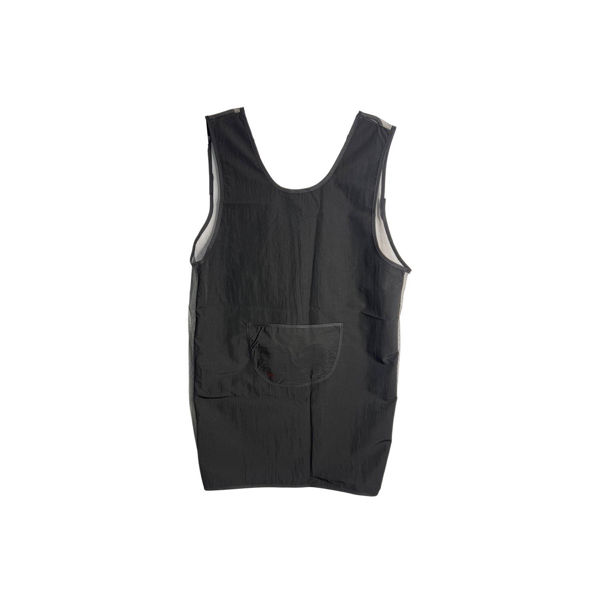 Imagen de Delantal De Trabajo Unisex Negro Con Malla Y Bolsillo