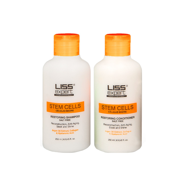 Imagen de Pack Shampoo Sin Sal Liss Expert Con Células Madre 250ml + Acondicionador Sin Sal 250ml