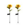 Imagen de 2 Girasoles Decorativos Para Jardín Con Luz Recargable Panel Solar 70cm