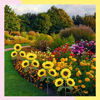 Imagen de 2 Girasoles Decorativos Para Jardín Con Luz Recargable Panel Solar 70cm