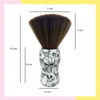 Imagen de Brocha Saca Pelo Barba Profesional Blanco Calavera Para Barberia 15cm