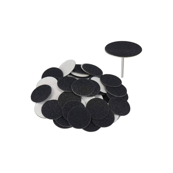 Imagen de 50 Discos Lija Adhesivos + Soporte Porta Disco Para Minitorno Manucura Pedicura