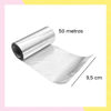 Imagen de Papel Aluminio Plateado 50 Metros X 9,5cm Ancho Profesional Para Peluqueria