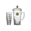 Imagen de Jarra De Acrílico Para Servir De 2 Litros Diseño Mandala + 4 Vasos De 340ml