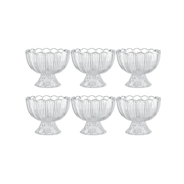 Imagen de 6 Copas Para Helado Postres De Vidrio Transparente 160ml