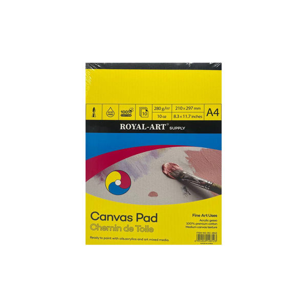 Imagen de Block 10 Hojas De Lienzo A4 280gr Para Pintar 21cm X 29,7cm