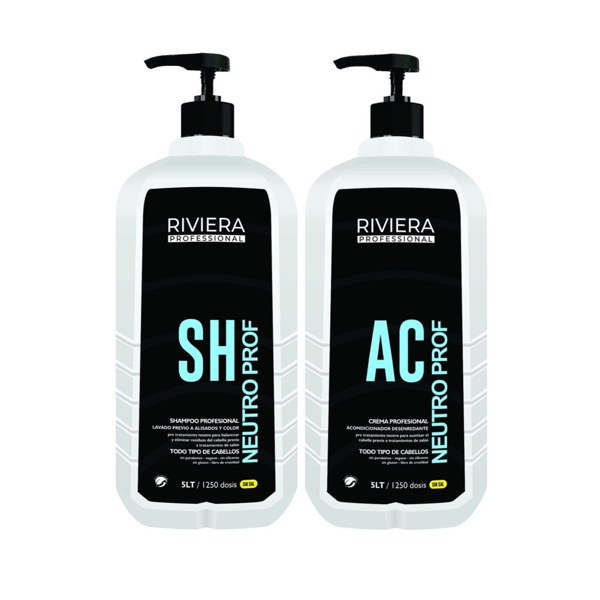 Imagen de Pack Shampoo Riviera Neutro Sin Sal 5L + Acondicionador Neutro 5L