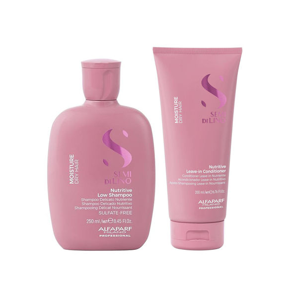 Imagen de Pack Alfaparf Semi Di Lino Nutritive Shampoo 250ml + Acondicionador 200ml