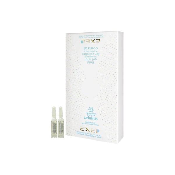 Imagen de 10 Ampollas Exel De Gel Fluido Con Liposomas Para Celulitis 10ml