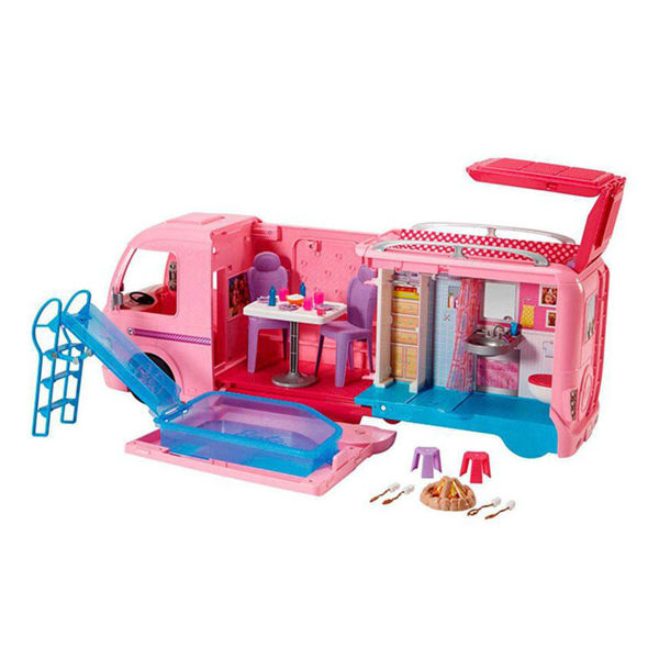 Imagen de Motorhome Rosa Con Muñecas Y Accesorios Para Niñas