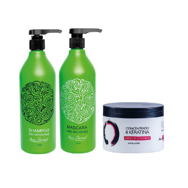 Imagen de Pack Shampoo Sin Sal Aqua Thermal Pro Brushing 720ml + Acond + Keratina 350ml