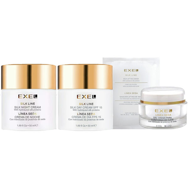 Imagen de Kit Antiage Cuidado Facial Exel Seda Reafirmante Y Nutritivo
